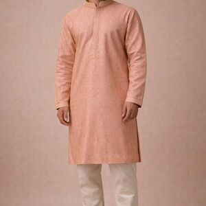 Men’s Peach/Gold Kurta Set